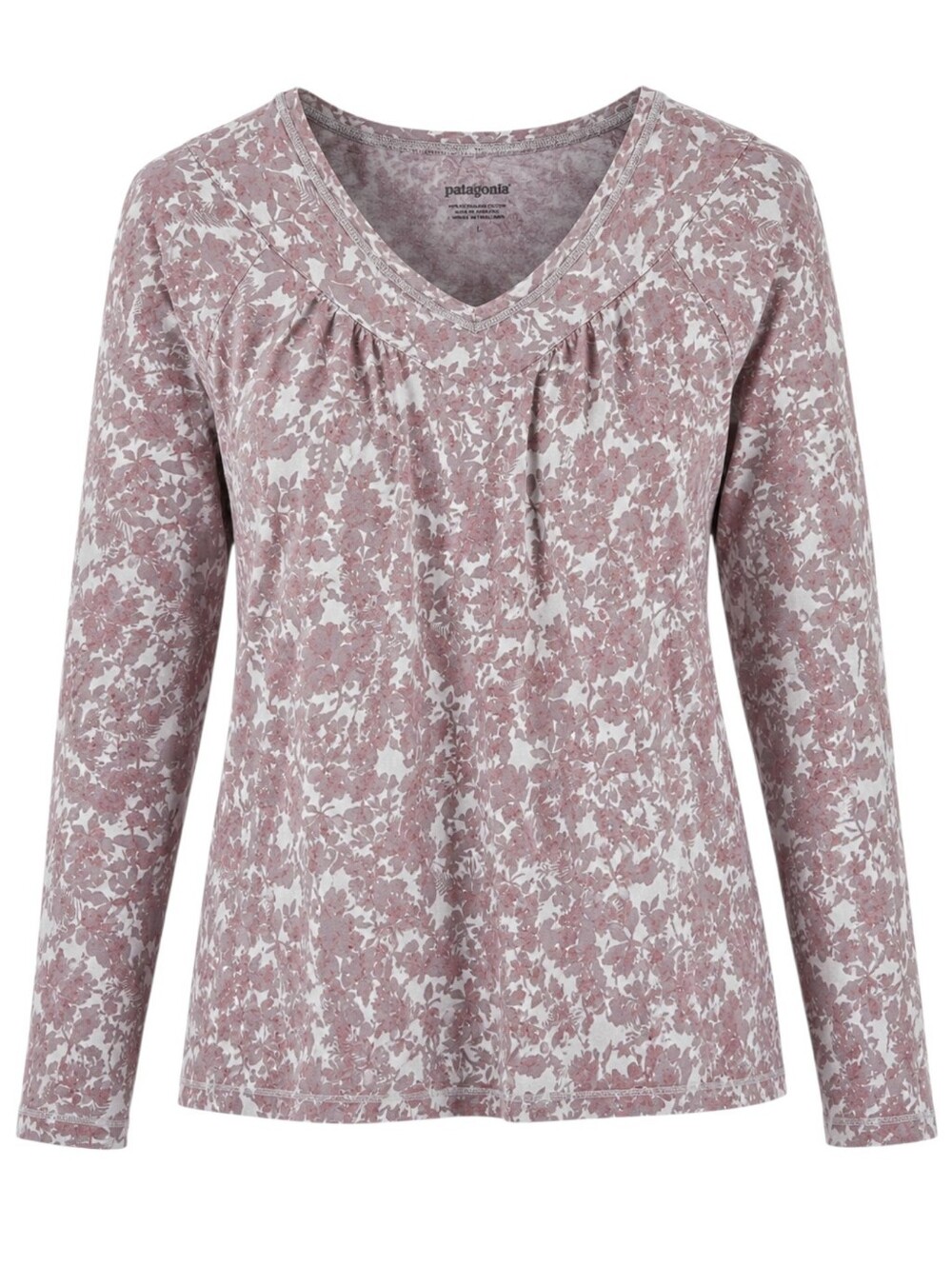 Patagonia Floral Long Sleeve Top Women Large Pink Organic Cotton Y2K